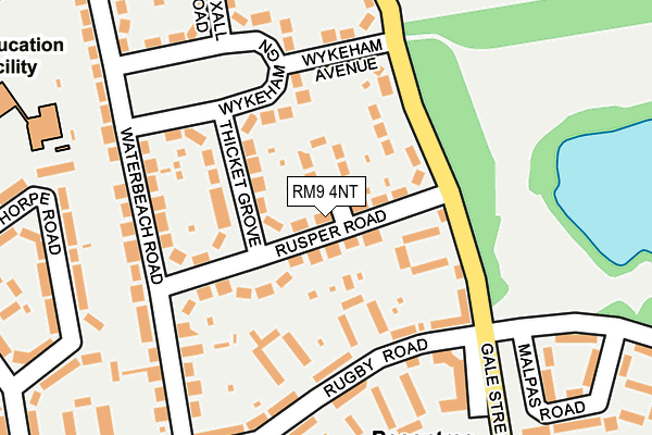 RM9 4NT map - OS OpenMap – Local (Ordnance Survey)