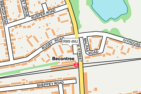 Map of BECONTREE STATION TYRES LIMITED at local scale