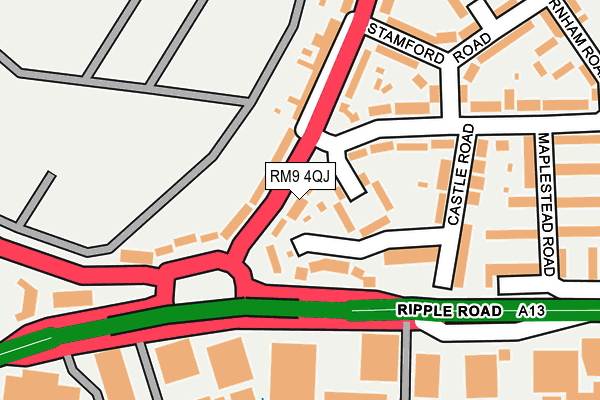 RM9 4QJ map - OS OpenMap – Local (Ordnance Survey)
