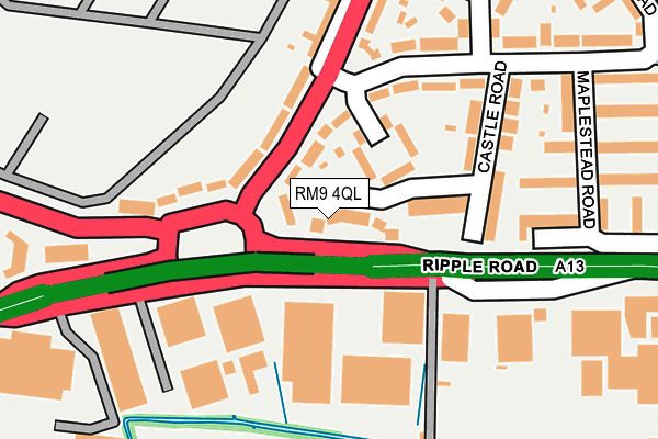 RM9 4QL map - OS OpenMap – Local (Ordnance Survey)