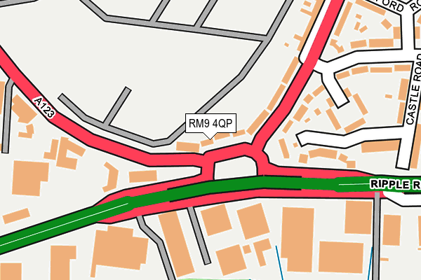 RM9 4QP map - OS OpenMap – Local (Ordnance Survey)