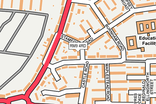 RM9 4RD map - OS OpenMap – Local (Ordnance Survey)