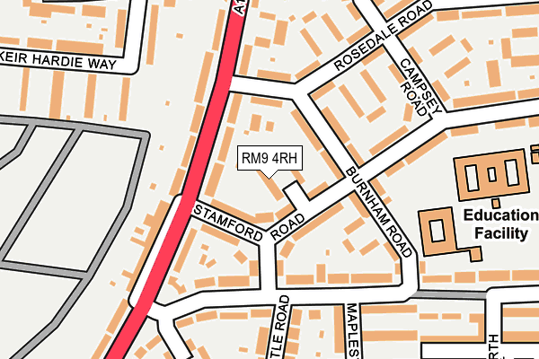 RM9 4RH map - OS OpenMap – Local (Ordnance Survey)