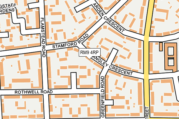 RM9 4RP map - OS OpenMap – Local (Ordnance Survey)