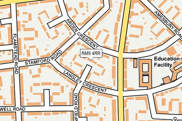 RM9 4RR map - OS OpenMap – Local (Ordnance Survey)