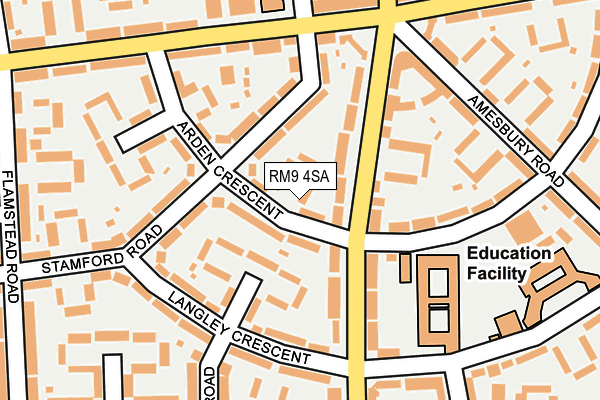 RM9 4SA map - OS OpenMap – Local (Ordnance Survey)