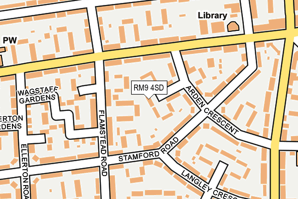 RM9 4SD map - OS OpenMap – Local (Ordnance Survey)