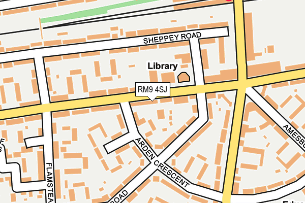RM9 4SJ map - OS OpenMap – Local (Ordnance Survey)