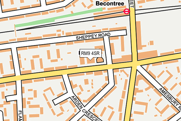 RM9 4SR map - OS OpenMap – Local (Ordnance Survey)