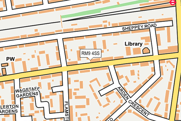 RM9 4SS map - OS OpenMap – Local (Ordnance Survey)
