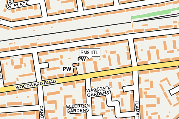 RM9 4TL map - OS OpenMap – Local (Ordnance Survey)