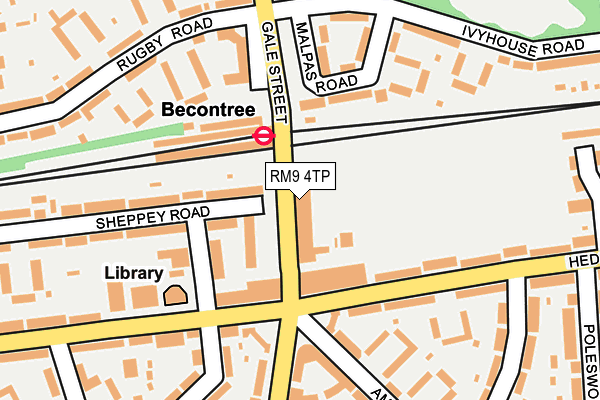 RM9 4TP map - OS OpenMap – Local (Ordnance Survey)
