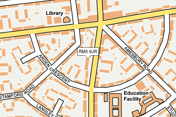 RM9 4UR map - OS OpenMap – Local (Ordnance Survey)