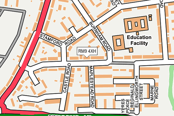 RM9 4XH map - OS OpenMap – Local (Ordnance Survey)