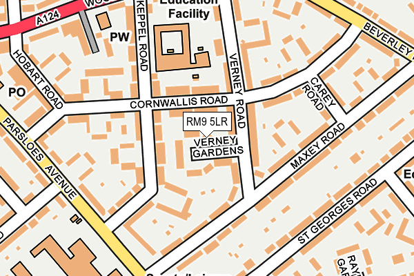 RM9 5LR map - OS OpenMap – Local (Ordnance Survey)