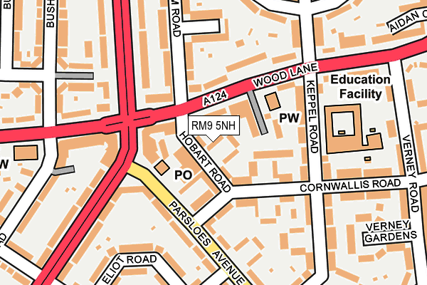 RM9 5NH map - OS OpenMap – Local (Ordnance Survey)