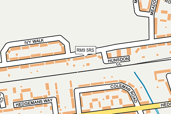 RM9 5RS map - OS OpenMap – Local (Ordnance Survey)