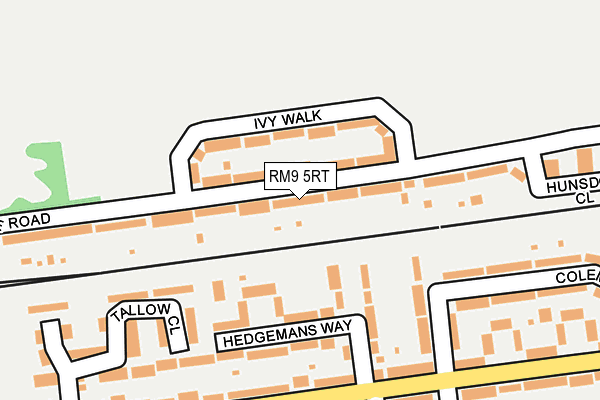 RM9 5RT map - OS OpenMap – Local (Ordnance Survey)