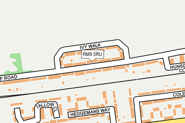 RM9 5RU map - OS OpenMap – Local (Ordnance Survey)