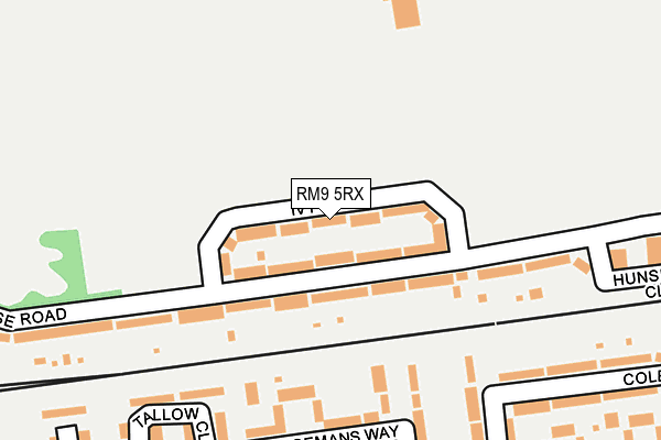 RM9 5RX map - OS OpenMap – Local (Ordnance Survey)