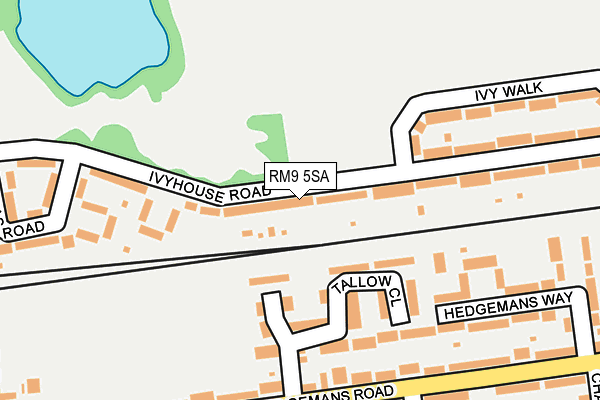 RM9 5SA map - OS OpenMap – Local (Ordnance Survey)