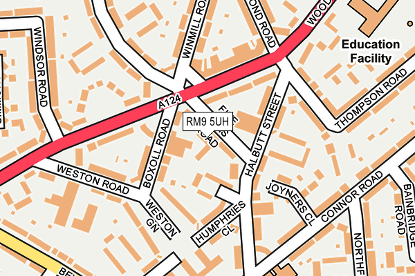 RM9 5UH map - OS OpenMap – Local (Ordnance Survey)