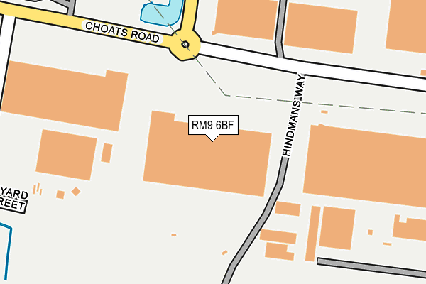 RM9 6BF map - OS OpenMap – Local (Ordnance Survey)