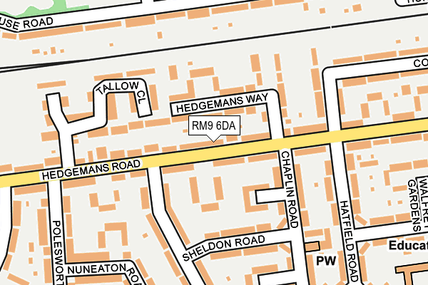 RM9 6DA map - OS OpenMap – Local (Ordnance Survey)