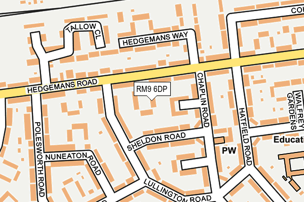 RM9 6DP map - OS OpenMap – Local (Ordnance Survey)