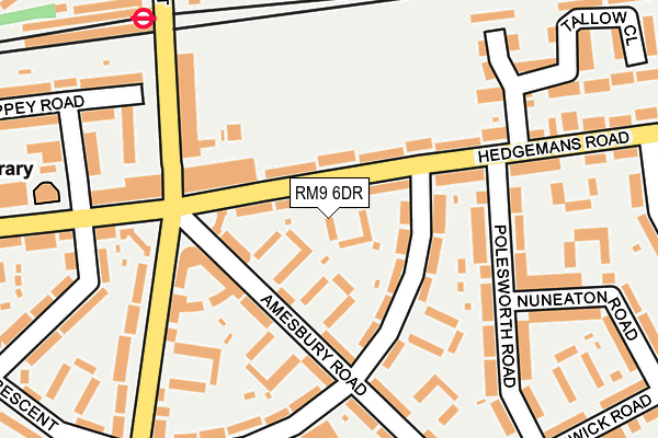 RM9 6DR map - OS OpenMap – Local (Ordnance Survey)