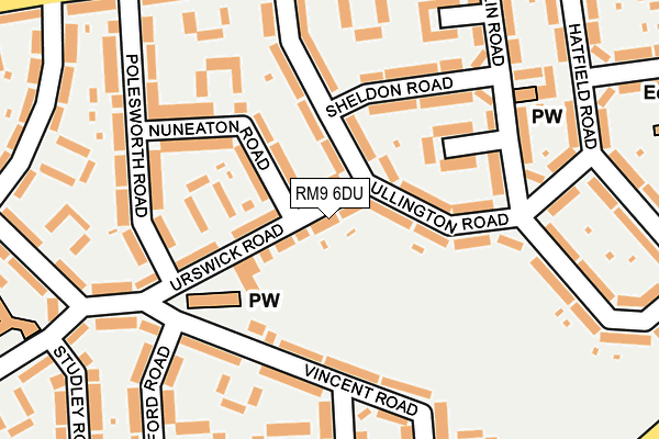 RM9 6DU map - OS OpenMap – Local (Ordnance Survey)