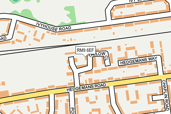 RM9 6EF map - OS OpenMap – Local (Ordnance Survey)