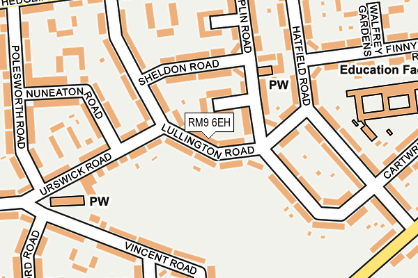 RM9 6EH map - OS OpenMap – Local (Ordnance Survey)