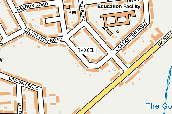 RM9 6EL map - OS OpenMap – Local (Ordnance Survey)