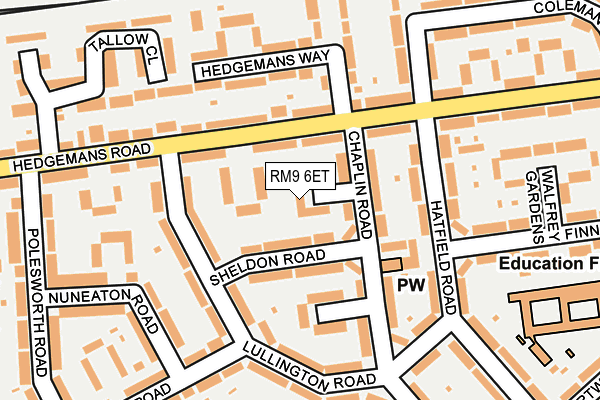 RM9 6ET map - OS OpenMap – Local (Ordnance Survey)