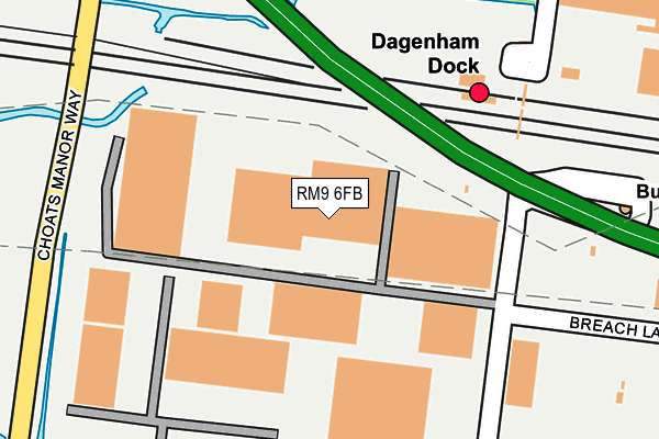 RM9 6FB map - OS OpenMap – Local (Ordnance Survey)