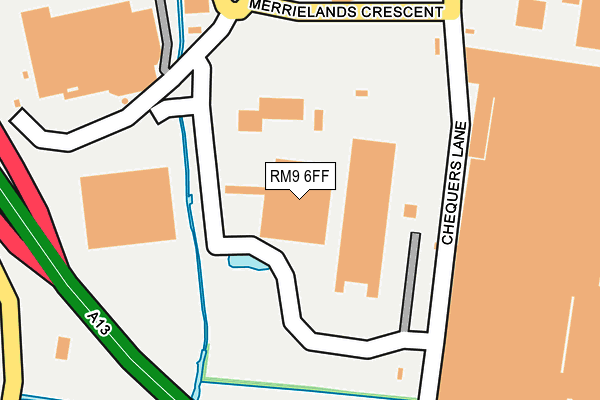 RM9 6FF map - OS OpenMap – Local (Ordnance Survey)