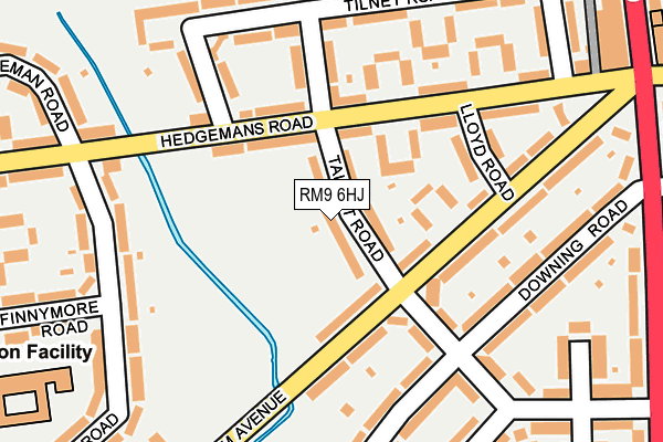 RM9 6HJ map - OS OpenMap – Local (Ordnance Survey)