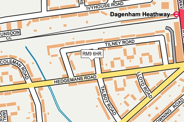 RM9 6HR map - OS OpenMap – Local (Ordnance Survey)