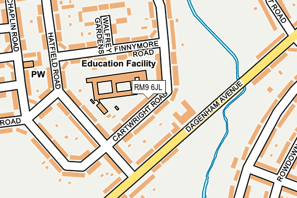 RM9 6JL map - OS OpenMap – Local (Ordnance Survey)