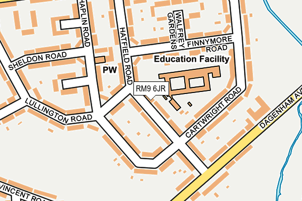 RM9 6JR map - OS OpenMap – Local (Ordnance Survey)