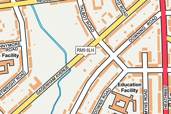 RM9 6LH map - OS OpenMap – Local (Ordnance Survey)