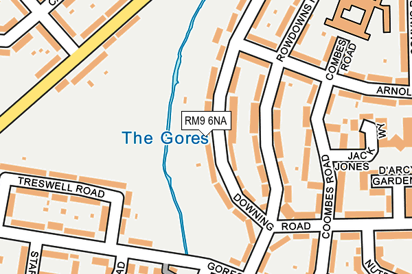 RM9 6NA map - OS OpenMap – Local (Ordnance Survey)