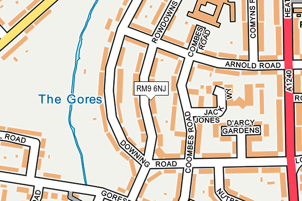 RM9 6NJ map - OS OpenMap – Local (Ordnance Survey)