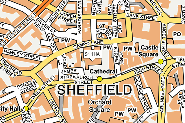 S1 1HA map - OS OpenMap – Local (Ordnance Survey)