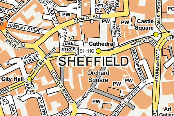 S1 1HG map - OS OpenMap – Local (Ordnance Survey)