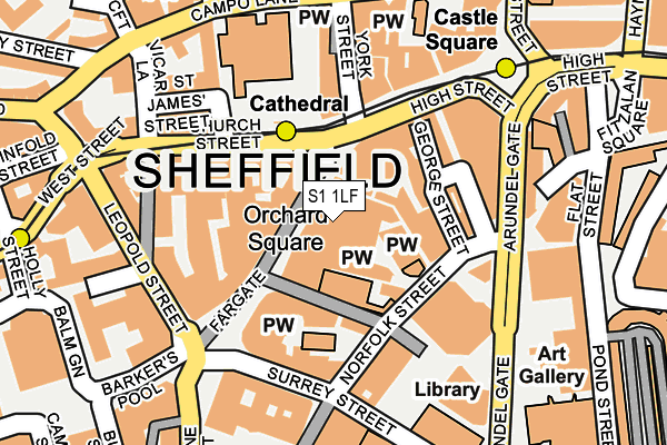 S1 1LF map - OS OpenMap – Local (Ordnance Survey)