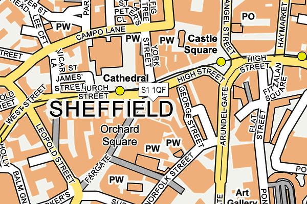 S1 1QF map - OS OpenMap – Local (Ordnance Survey)