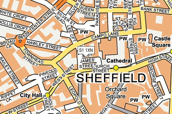 S1 1XN map - OS OpenMap – Local (Ordnance Survey)