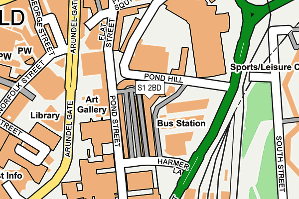 S1 2BD map - OS OpenMap – Local (Ordnance Survey)